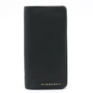 バーバリー(BURBERRY)のバーバリー 2つ折長財布 二つ折り長財布 レザー ブラック （12420127）(財布)