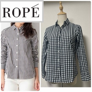 ロペマドモアゼル(ROPE mademoiselle)のROPE' ロペ　ギンガムチェックシャツ(シャツ/ブラウス(長袖/七分))