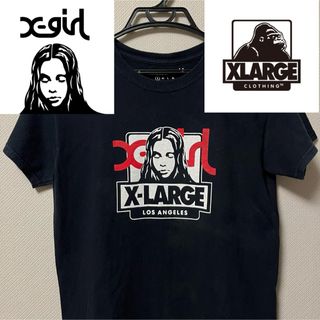 エックスガール(X-girl)のX-girl × X-large s/s Tshirt Black(Tシャツ(半袖/袖なし))