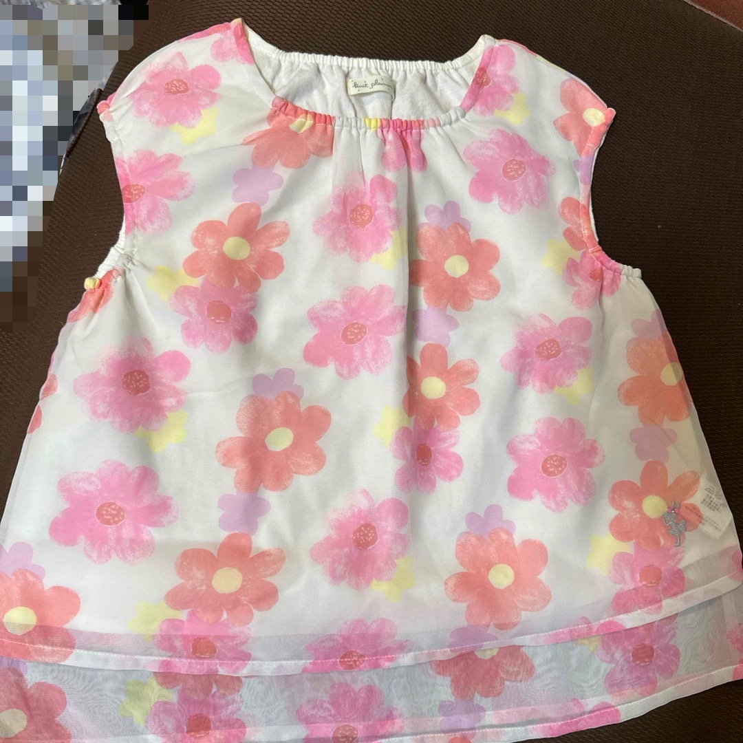 KP DECO(ケーピーデコ)のKP ニットプランナー 花柄ノースリーブ キッズ/ベビー/マタニティのキッズ服女の子用(90cm~)(Tシャツ/カットソー)の商品写真