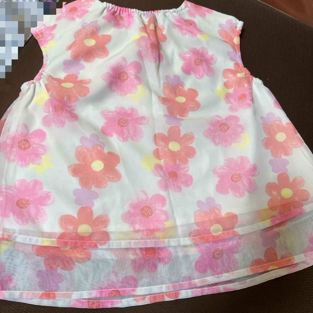 KP DECO(ケーピーデコ)のKP ニットプランナー 花柄ノースリーブ キッズ/ベビー/マタニティのキッズ服女の子用(90cm~)(Tシャツ/カットソー)の商品写真