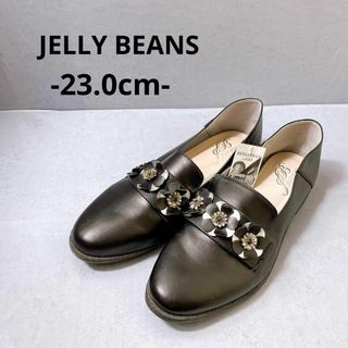 ジェリービーンズ(JELLY BEANS)のJELLY BEANS ジェリービーンズ　フラットシューズ　ブラック　M(バレエシューズ)