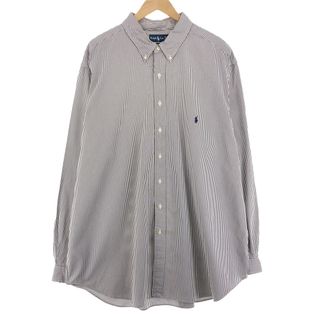 ラルフローレン(Ralph Lauren)の古着 ビッグサイズ ラルフローレン Ralph Lauren CLASSIC FIT 長袖 ストライプシャツ メンズXXXL /eaa442682(シャツ)