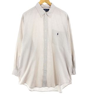 ラルフローレン(Ralph Lauren)の古着 ラルフローレン Ralph Lauren YARMOUTH 長袖 ボタンダウンストライプシャツ メンズXL /eaa442684(シャツ)