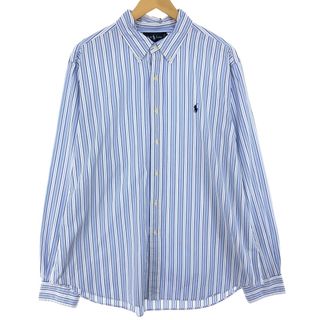 ラルフローレン(Ralph Lauren)の古着 ラルフローレン Ralph Lauren CLASSIC FIT 長袖 ボタンダウンストライプシャツ メンズXL /eaa442687(シャツ)