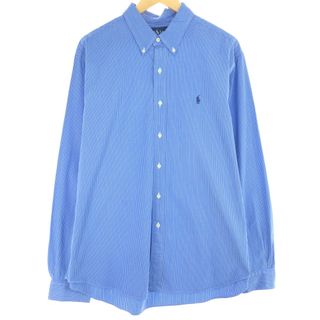 ラルフローレン(Ralph Lauren)の古着 ラルフローレン Ralph Lauren CLASSIC FIT 長袖 ボタンダウンストライプシャツ メンズXL /eaa442909(シャツ)