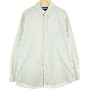 ラルフローレン(Ralph Lauren)の古着 ラルフローレン Ralph Lauren YARMOUTH 長袖 ボタンダウンストライプシャツ メンズXXL /eaa443000(シャツ)