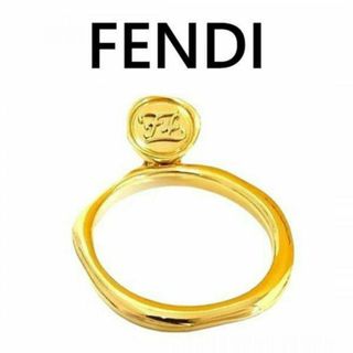 FENDI フェンディ 片耳のみ クリップ式 ピアス ゴールド系 5012