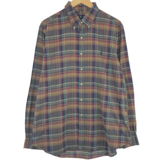 ラルフローレン(Ralph Lauren)の古着 ラルフローレン Ralph Lauren 長袖 ボタンダウンチェックシャツ メンズXL /eaa423886(シャツ)