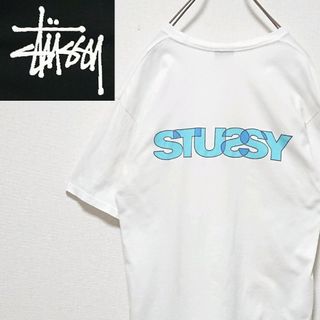 ステューシー(STUSSY)のステューシー バック プリント ロゴ ポケット付 ホワイト 半袖 Tシャツ(Tシャツ/カットソー(半袖/袖なし))