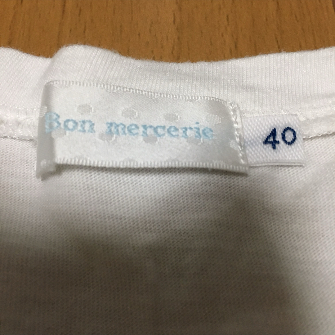 Bon mercerie(ボンメルスリー)のBon mercerie ☆ ロゴ　Ｔシャツ　白　ホワイト レディースのトップス(Tシャツ(半袖/袖なし))の商品写真