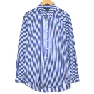 ラルフローレン(Ralph Lauren)の古着 ラルフローレン Ralph Lauren CLASSIC FIT 長袖 ボタンダウンストライプシャツ メンズL /eaa442218(シャツ)