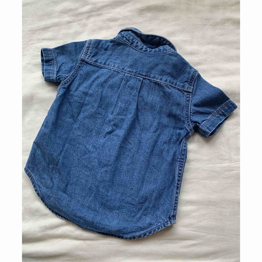 babyGAP(ベビーギャップ)のGAP デニムシャツ 80cm 半袖 ベビーギャップ キッズ/ベビー/マタニティのベビー服(~85cm)(シャツ/カットソー)の商品写真