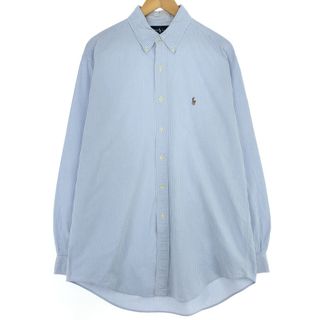 ラルフローレン(Ralph Lauren)の古着 ラルフローレン Ralph Lauren YARMOUTH 長袖 ボタンダウンストライプシャツ メンズL /eaa442912(シャツ)