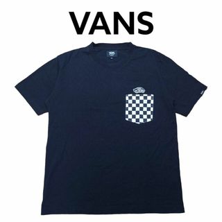 完売品　VANS　チェッカー胸ポケット　ビッグプリントTシャツ　バンズ　ヴァンズ(Tシャツ/カットソー(半袖/袖なし))