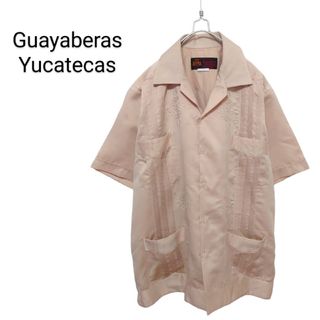 ヴィンテージ(VINTAGE)の【Guayaberas】メキシコ製 刺繍入り 開襟キューバシャツ A-1891(シャツ)