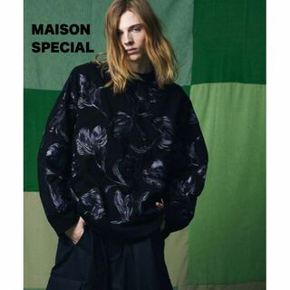 MAISON SPECIAL - MAISONSPECIAL シャイニーフラワー刺繍スウェット　ユニセックス L