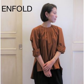 エンフォルド(ENFOLD)のENFOLD☆フロントタックバックフレア ボリュームスリーブ ブラウス☆36(シャツ/ブラウス(半袖/袖なし))