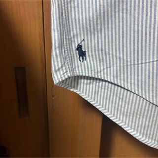 ポロラルフローレン(POLO RALPH LAUREN)の【美品】90s ラルフローレン the big oxford ストライプ ブルー(シャツ)