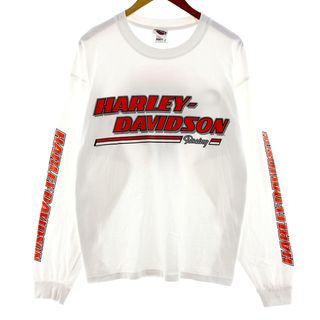 ハーレーダビッドソン(Harley Davidson)の古着 ハーレーダビッドソン Harley-Davidson Hanes ヘインズ BEEFY-T ロングTシャツ ロンT メンズXL /eaa381916(Tシャツ/カットソー(半袖/袖なし))