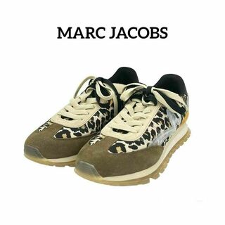 MARC JACOBS - マークジェイコブス レザー ファブリック レオパード 40 スニーカー　アニマル
