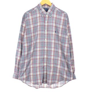 ラルフローレン(Ralph Lauren)の古着 ラルフローレン Ralph Lauren BLAKE 長袖 ボタンダウンチェックシャツ メンズL /eaa442669(シャツ)