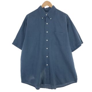 ブルックスブラザース(Brooks Brothers)の古着 ブルックスブラザーズ Brooks Brothers Est.1818 SPORT SHIRT 半袖 リネン ボタンダウンシャツ メンズL /eaa445291(シャツ)