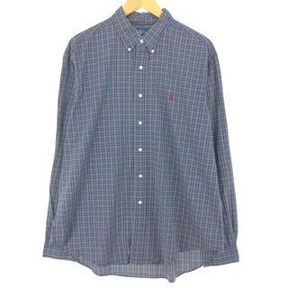 ラルフローレン(Ralph Lauren)の古着 ラルフローレン Ralph Lauren CLASSIC FIT 長袖 ボタンダウンチェックシャツ メンズXL /eaa442670(シャツ)