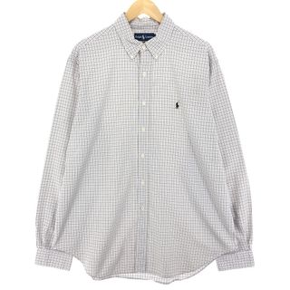 ラルフローレン(Ralph Lauren)の古着 ラルフローレン Ralph Lauren CLASSIC FIT 長袖 ボタンダウンチェックシャツ メンズXL /eaa442671(シャツ)