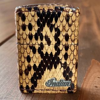 ジッポー(ZIPPO)のZippo インディアン パイソン 革巻き ジッポー オイルライター(タバコグッズ)