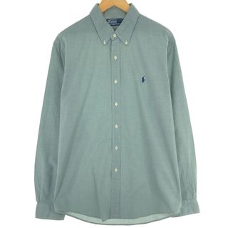 ラルフローレン(Ralph Lauren)の古着 ラルフローレン Ralph Lauren POLO by Ralph Lauren 長袖 ボタンダウンチェックシャツ メンズL /eaa442900(シャツ)