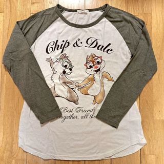 チップアンドデール(チップ&デール)のチップとデール　長袖　Tシャツ　ディズニー　チップ&デール(Tシャツ(長袖/七分))