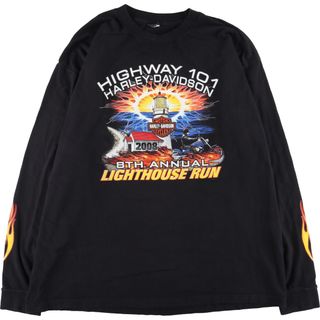 ハーレーダビッドソン(Harley Davidson)の古着 00年代 ハーレーダビッドソン Harley-Davidson ロングTシャツ ロンT メンズXXL /eaa440017(Tシャツ/カットソー(半袖/袖なし))