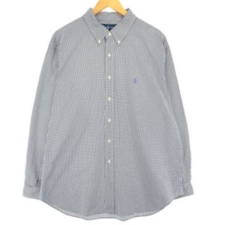 ラルフローレン(Ralph Lauren)の古着 ラルフローレン Ralph Lauren CLASSIC FIT  ギンガムチェック 長袖 ボタンダウンチェックシャツ メンズXXL /eaa442677(シャツ)