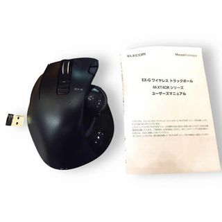 エレコム(ELECOM)の美品 使用感少 エレコム ワイヤレス トラックボール 左手 M-XT4DRBK(PC周辺機器)