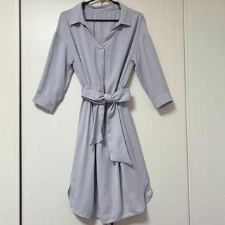 PROPORTION BODY DRESSING - プロポーションボディドレッシング ワンピース 上品 リボン 水色 七分丈