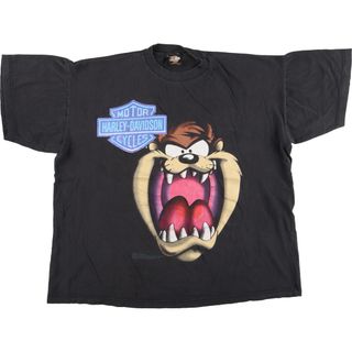 Harley Davidson - 古着 90年代 ハーレーダビッドソン Harley-Davidson TASMANIAN DEVIL タズマニアンデビル モーターサイクル バイクTシャツ メンズXL /eaa446827