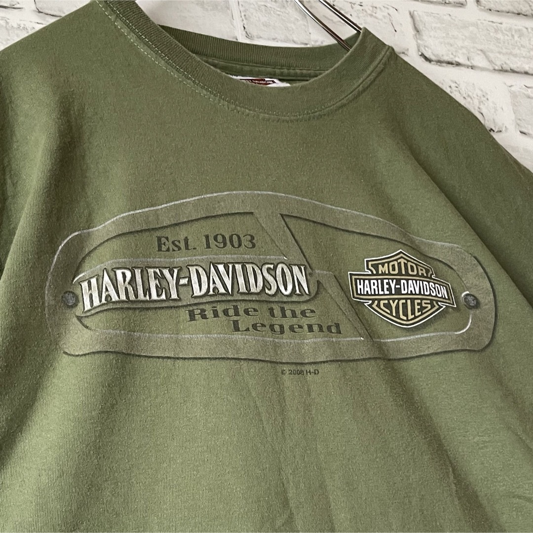 Harley Davidson(ハーレーダビッドソン)のUSA古着⭐︎ハーレーダビッドソン インポート Tシャツ Hanes L メンズのトップス(Tシャツ/カットソー(半袖/袖なし))の商品写真