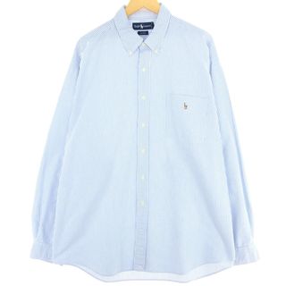 ラルフローレン(Ralph Lauren)の古着 ラルフローレン Ralph Lauren TILDEN 長袖 ボタンダウンストライプシャツ メンズXXL /eaa442212(シャツ)