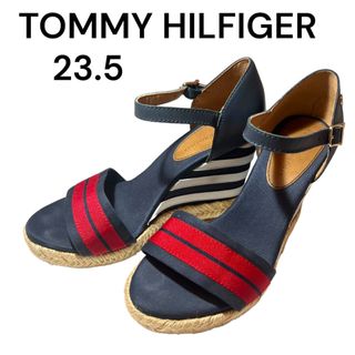 トミーヒルフィガー(TOMMY HILFIGER)の【美品】トミーフィルガー サンダル ウエッジソール 10cmヒール(サンダル)