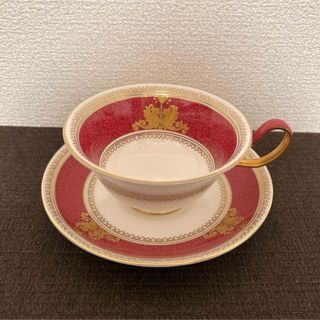 ウェッジウッド(WEDGWOOD)のウェッジウッド　コロンビア　パウダールビー　ピオニー　カップ&ソーサー(グラス/カップ)