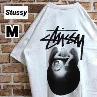 ステューシー(STUSSY)の《ステューシー》正規・新品タグ　8ボール&天使　白　M　Tシャツ(Tシャツ/カットソー(半袖/袖なし))