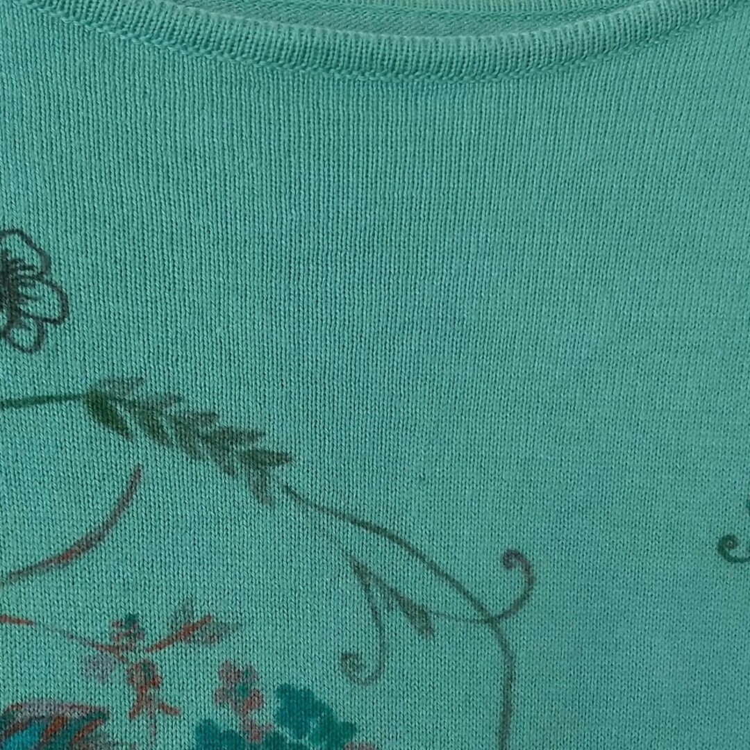 半袖  緑 綿ワンピース レディースのワンピース(ロングワンピース/マキシワンピース)の商品写真