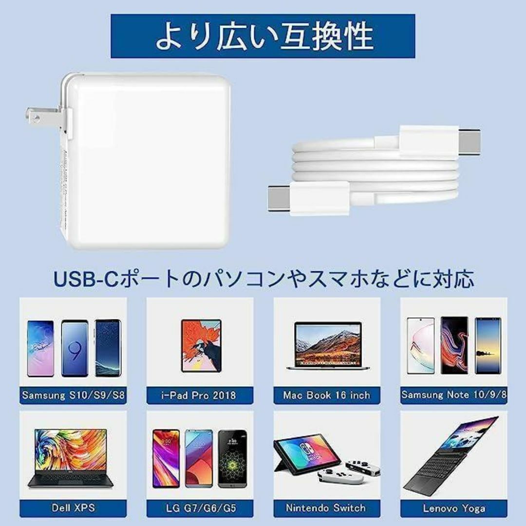 USB-C 30W 電源 アダプタ 充電器  Type-C スマホ/家電/カメラのPC/タブレット(PC周辺機器)の商品写真