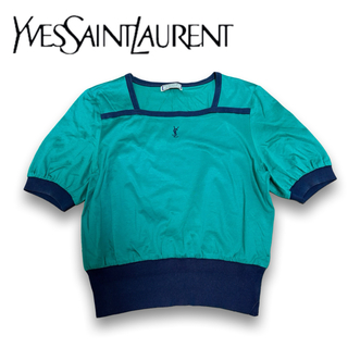 イヴサンローラン(Yves Saint Laurent)の【イヴ・サンローラン】半袖　ショート丈　ロゴ入り(Tシャツ(半袖/袖なし))
