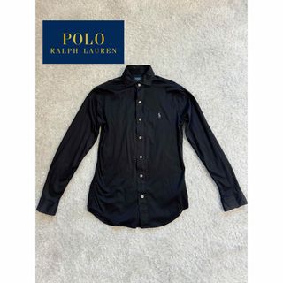 ポロラルフローレン(POLO RALPH LAUREN)のポロラルフローレン コットン100% ブラック ニットドレスシャツ XSサイズ(シャツ)