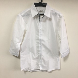 メンズ 7分袖 シャツ 白 サイズS(シャツ)