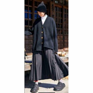 ナゴンスタンス(nagonstans)のnagonstans waterrepellent pleats skirt S(ロングスカート)