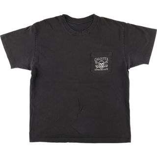 古着 90年代 CALCUTTA ドクロ柄 スカル柄 プリントTシャツ メンズL ヴィンテージ /eaa445554(Tシャツ/カットソー(半袖/袖なし))