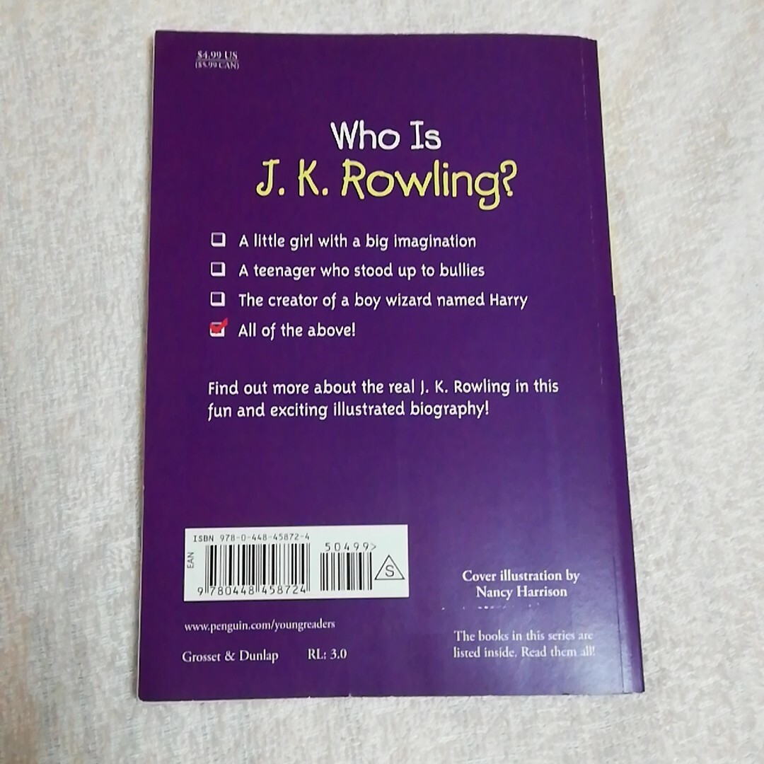 WHO IS J.K.ROWLING? エンタメ/ホビーの本(洋書)の商品写真